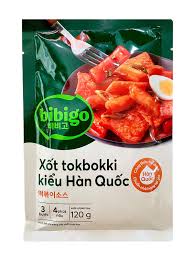 Xốt nấu Tokbokki Bánh Gạo Hàn Quốc Bibigo vị cay ngọt 120g - Nhập khẩu từ Hàn Quốc